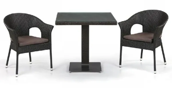Комплект плетеной мебели AFINA из иск. ротанга T605SWT/Y79A-W53 Brown 2Pcs купить в Березниках