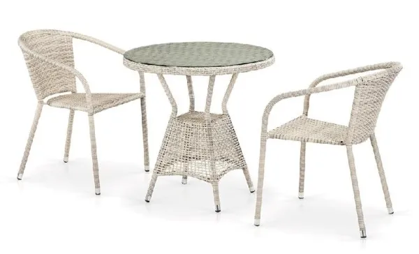 Комплект плетеной мебели AFINA из иск. ротанга T705ANT/Y137C-W85 Latte 2Pcs купить в Березниках