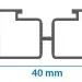 Лага алюминиевая KRONEX 40x15x3000 мм опорная Slim купить в Березниках
