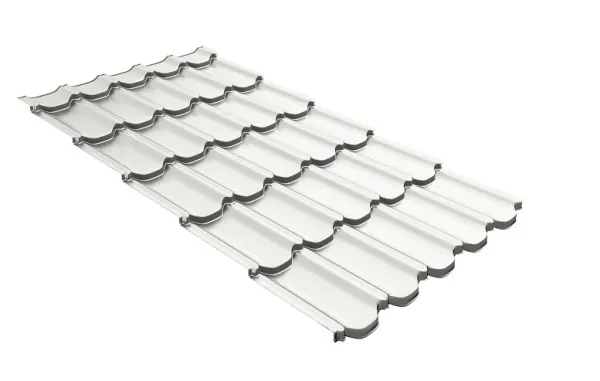Металлочерепица квинта плюс с 3D резом 0,5 Satin RAL 9003 сигнальный белый купить в Березниках