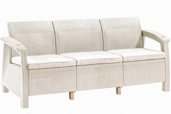 Трёхместный диван  Yalta Sofa 3 Seat белый купить в Березниках