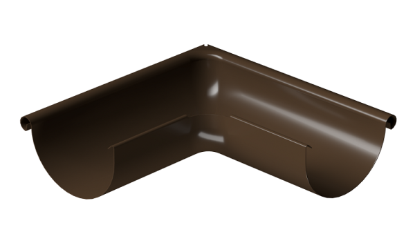 Угол внешний 90° D125 Döcke STAL PREMIUM Каштан, (RAL 8017) купить в Березниках