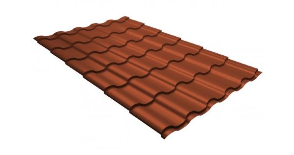 Металлочерепица кредо GL 0,5 GreenСoat Pural RR 750 кирпично-красный (RAL 8004 терракота) купить в Березниках