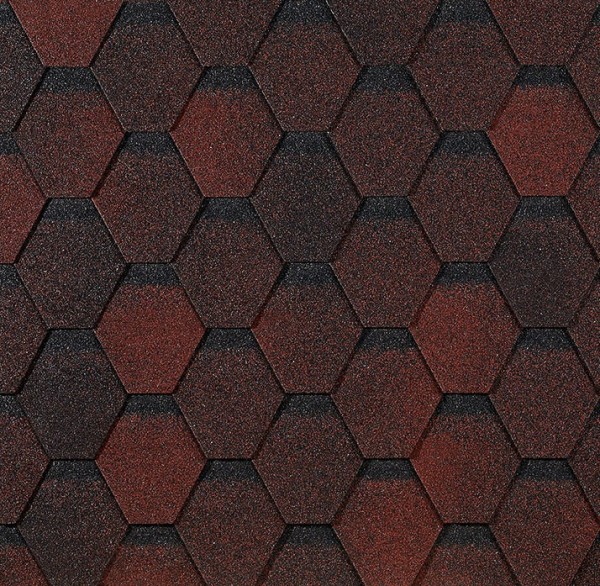 Гибкая черепица EURASIA Docke, Коллекция ШЕСТИГРАННИК Красный купить в Березниках