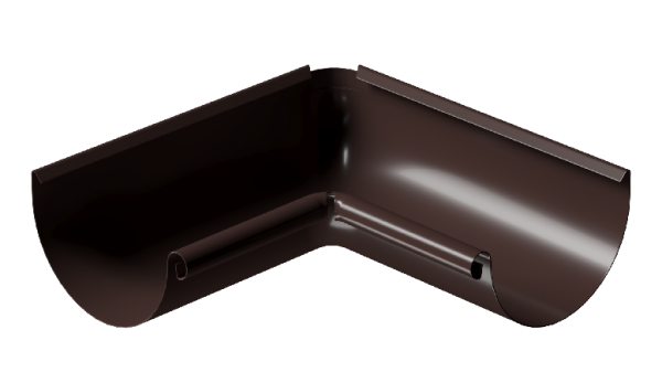 Угол внутренний 90° D125 Döcke STAL PREMIUM Шоколад, (RAL 8019) купить в Березниках