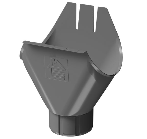 Воронка желоба D125 Döcke STAL PREMIUM Графит, (RAL 7024) купить в Березниках