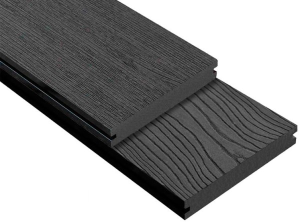 Террасная доска ДПК Outdoor 3D полнотелая STORM/OCEAN BLACK черная купить в Березниках