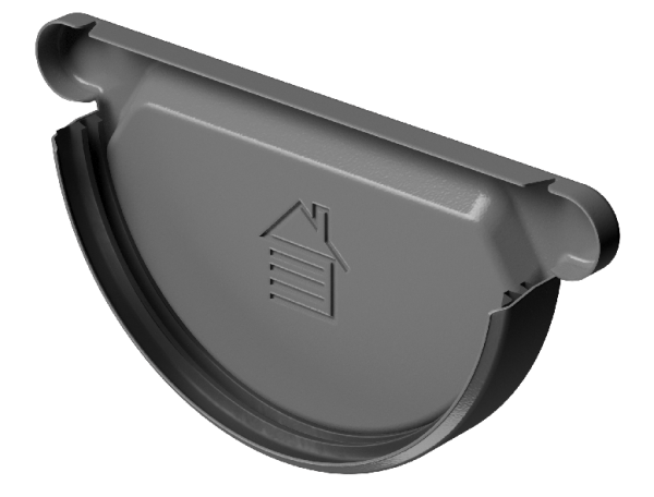 Заглушка желоба D125 Döcke STAL PREMIUM Графит, (RAL 7024) купить в Березниках