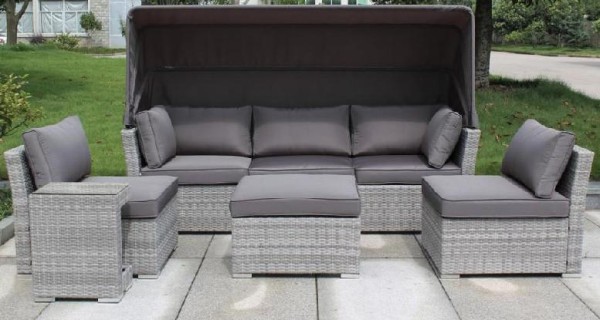 Диван-Трансформер AFINA плетеный из иск. ротанга AFM-320G Grey купить в Березниках