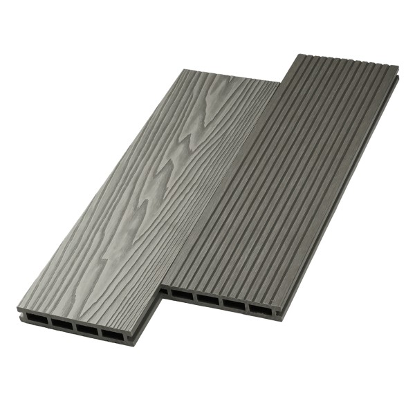 Террасная доска ДПК NanoWood двусторонняя New 3D тиснение + вельвет Серый купить в Березниках