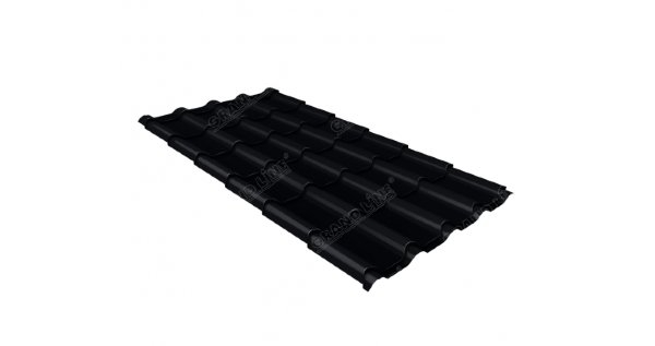 Металлочерепица камея 0,45 Drap RAL 9005 черный купить в Березниках