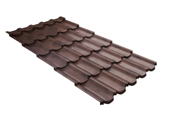 Металлочерепица квинта плюс с  3D резом 0,45 Safari Twincolor Brown купить в Березниках