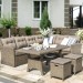 Комплект мебели AFINA плетеной из иск. ротанга AFM-307B Beige купить в Березниках