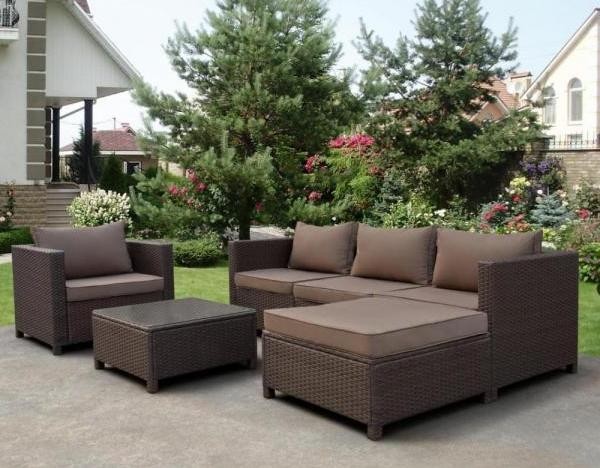 Комплект мебели AFINA плетеной из иск. ротанга YR821A Brown/Beige купить в Березниках