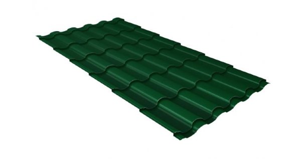 Металлочерепица кредо 0,5 Satin RAL 6005 зеленый мох купить в Березниках