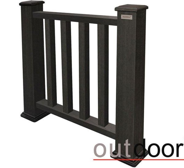 Ограждение из ДПК Outdoor Классик 3D STORM чёрный купить в Березниках