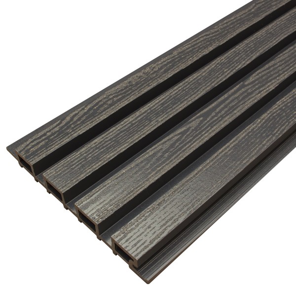 Фасадная доска из ДПК Faynag Wood Рейка Мокрый Асфальт купить в Березниках