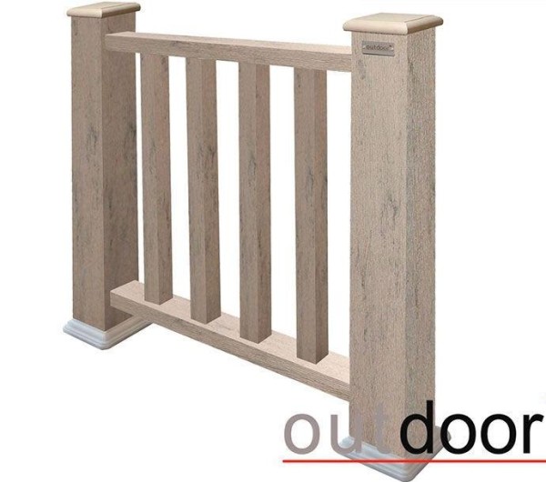 Ограждение из ДПК Outdoor Классик 3D STORM серый микс купить в Березниках