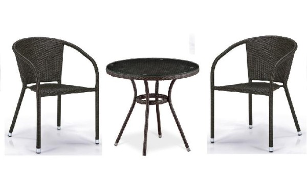 Комплект плетеной мебели AFINA из иск. ротанга Асоль-7 T282ANT/Y137C-W53 Brown 2Pcs купить в Березниках