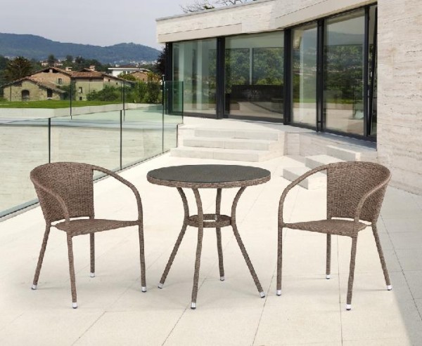 Комплект плетеной мебели AFINA из иск. ротанга T282ANT/Y137C-W56 Light Brown 2Pcs купить в Березниках