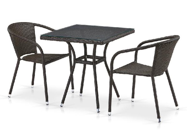 Комплект плетеной мебели AFINA из иск. ротанга T282BNT/Y137C-W53 Brown 2Pcs купить в Березниках