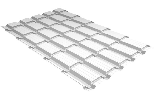 Металлочерепица GL квадро профи 0,5 Satin RAL 9003 сигнальный белый купить в Березниках