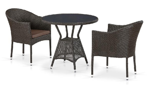 Комплект плетеной мебели AFINA из иск. ротанга T707ANS/Y350-W53 Brown 2Pcs купить в Березниках