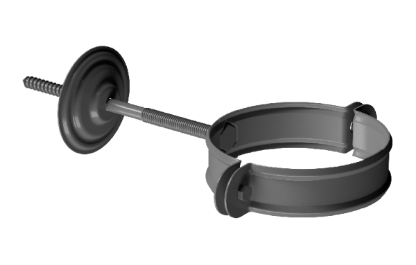 Хомут трубы D90 Döcke STAL PREMIUM Графит, (RAL 7024) купить в Березниках