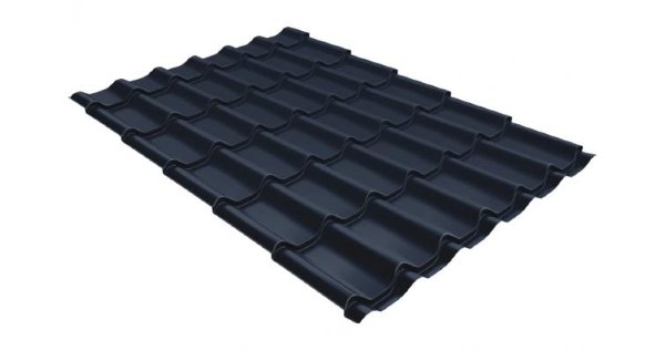 Металлочерепица классик 0,5 Satin RAL 7024 мокрый асфальт купить в Березниках