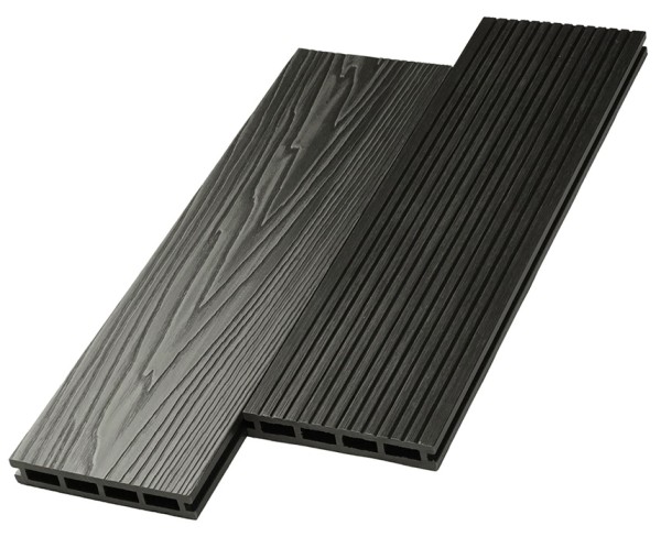 Террасная доска ДПК NanoWood двусторонняя New 3D тиснение + вельвет Графит купить в Березниках