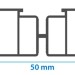Лага алюминиевая KRONEX 50x25x3000 мм несущая купить в Березниках