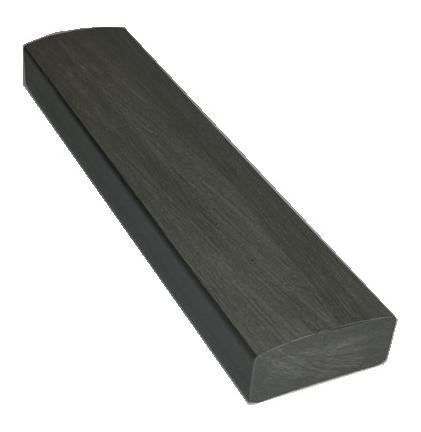 Лавочный брус Ecodecking Некст полнотелый брашированный 70х35 графит купить в Березниках