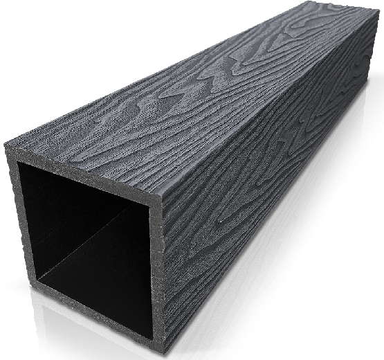 Столб ДПК 3D GardenParkett фактура дерева Графит купить в Березниках