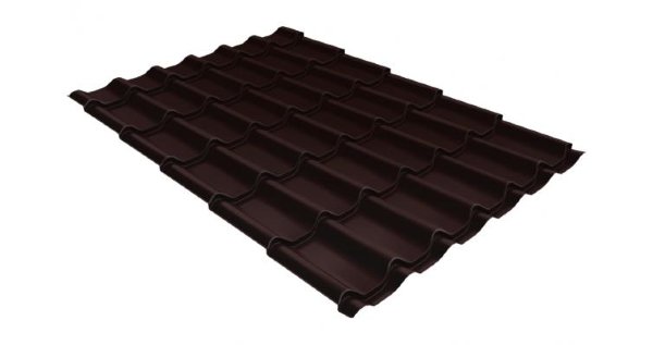 Металлочерепица классик 0,5 Satin RAL 8017 шоколад купить в Березниках
