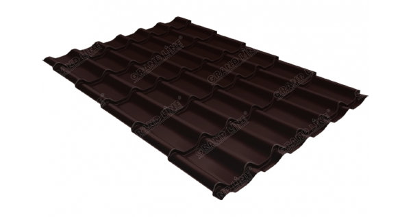 Металлочерепица классик GL 0,5 Quarzit RAL 8017 шоколад Metallic купить в Березниках